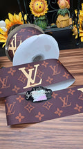 Designer Ribbon, LV Ribbon, Louis Ribbon, Vuitton Ribbon, Brown Checkered, Boujee Ribbon, Lanyard Ribbon, Hair Bow Ribbon, Wholesale Ribbon, PER YARD
