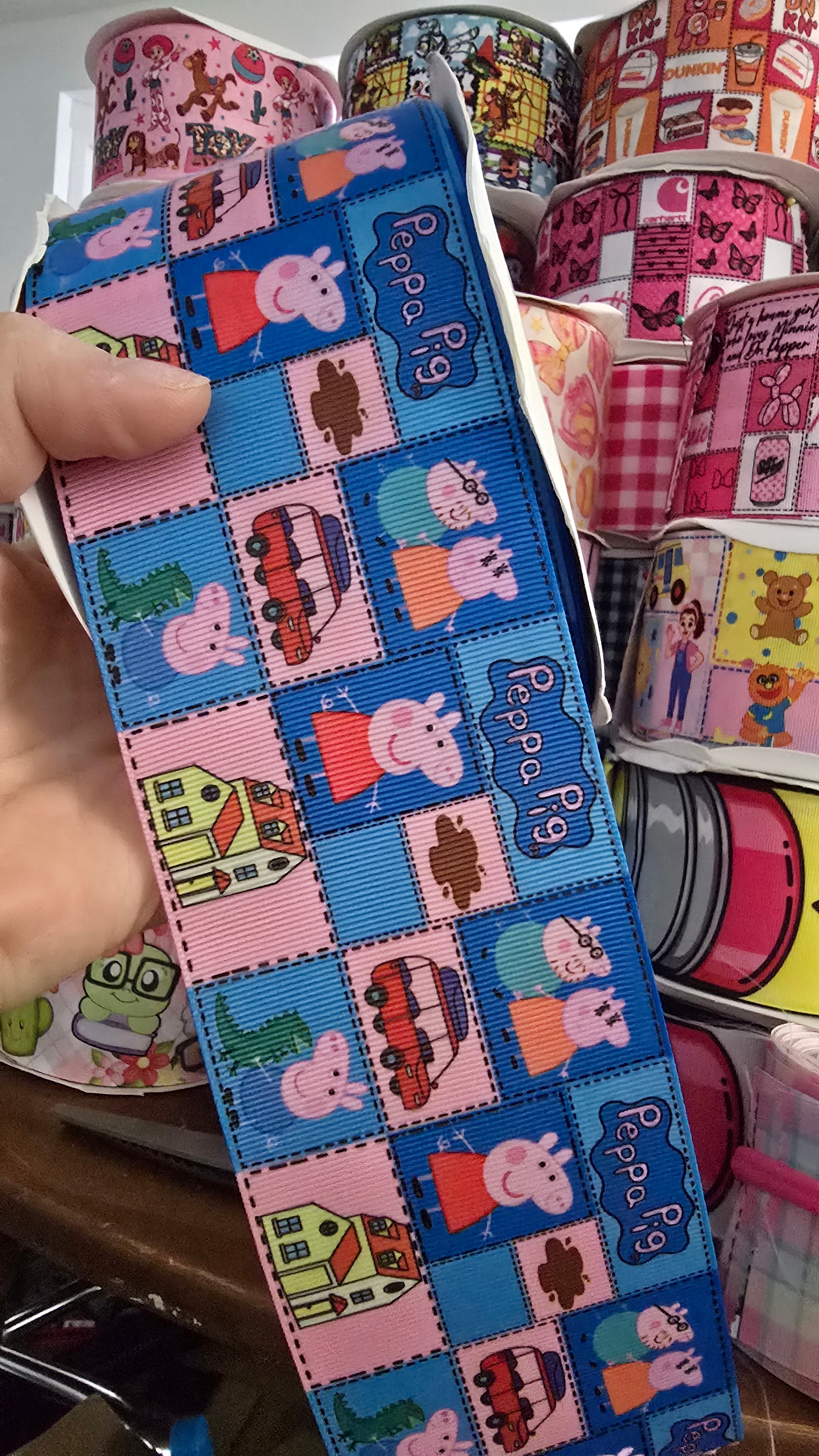 Pepa ping grosgrain print 3"