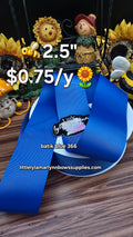 batik blue /2.5' grosgrain