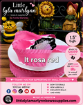1.5' Ruffle/satin Lt rose red