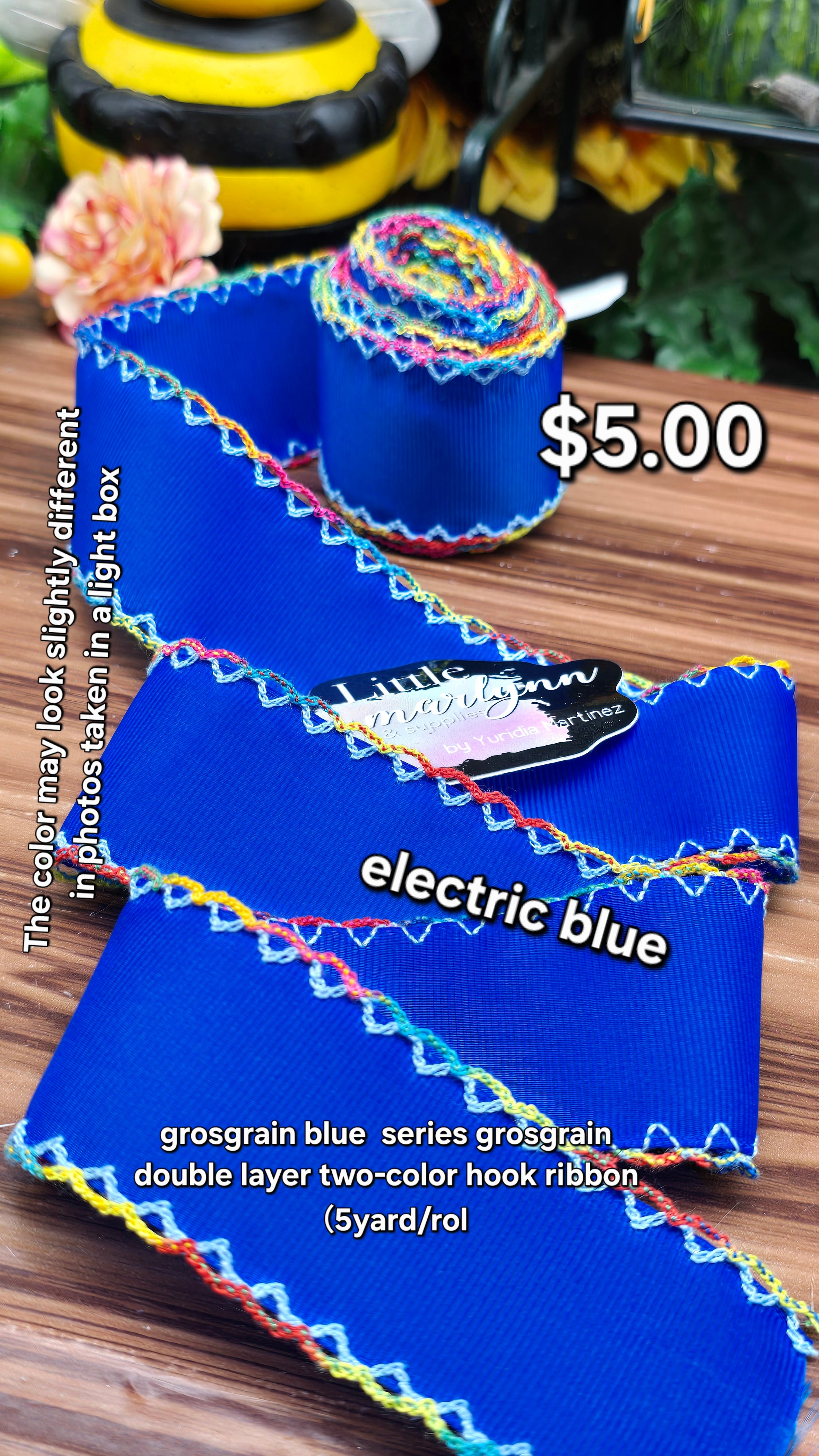 Moonstitch 1.5' electric blue