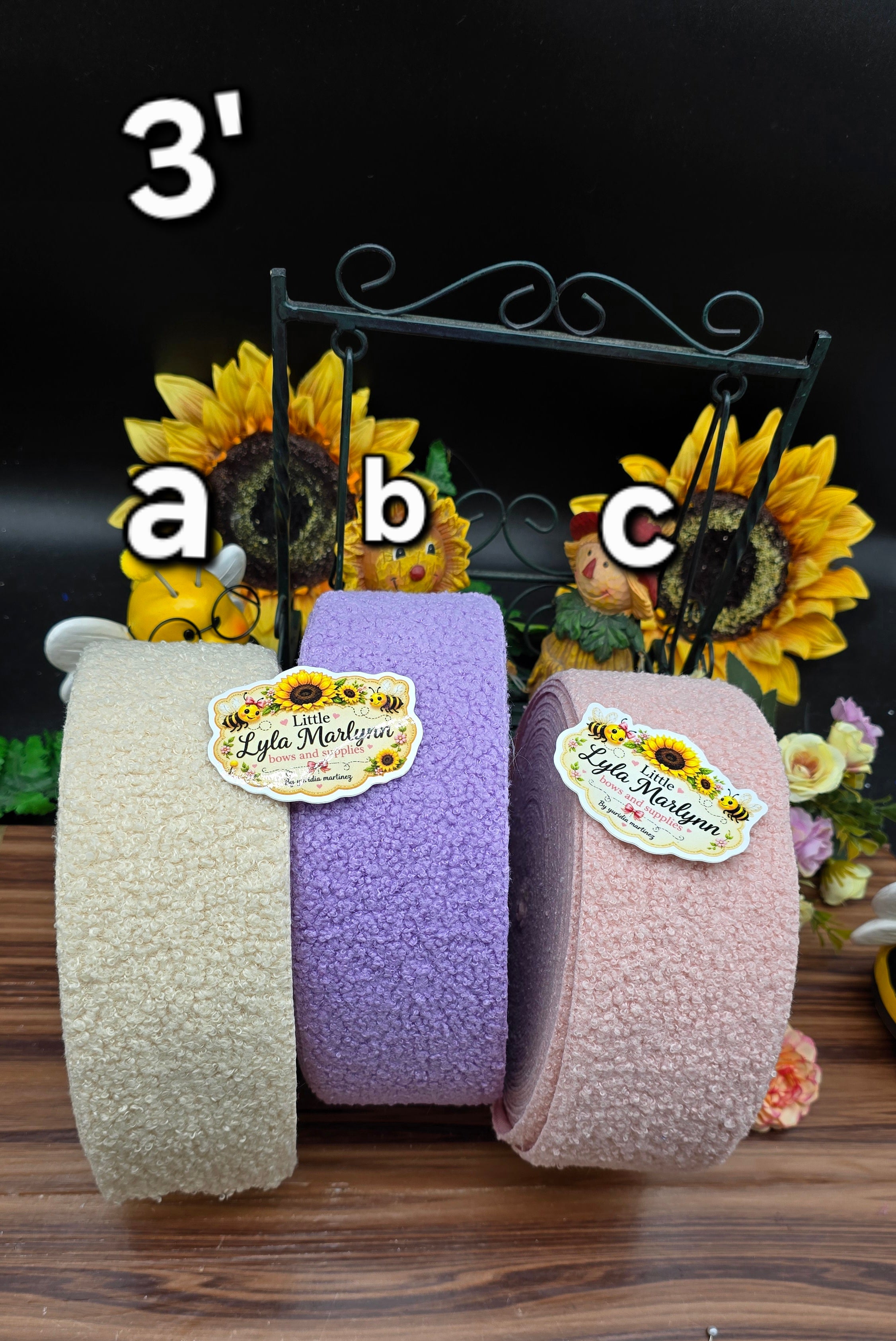 Red, black, cream, orchid, pink,brown  3" puff