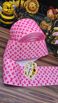 Designer Ribbon, LV Ribbon, Louis Ribbon, Vuitton Ribbon, Brown Checkered, Boujee Ribbon, Lanyard Ribbon, Hair Bow Ribbon,