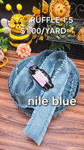 1.5" Ruffle Nile blue