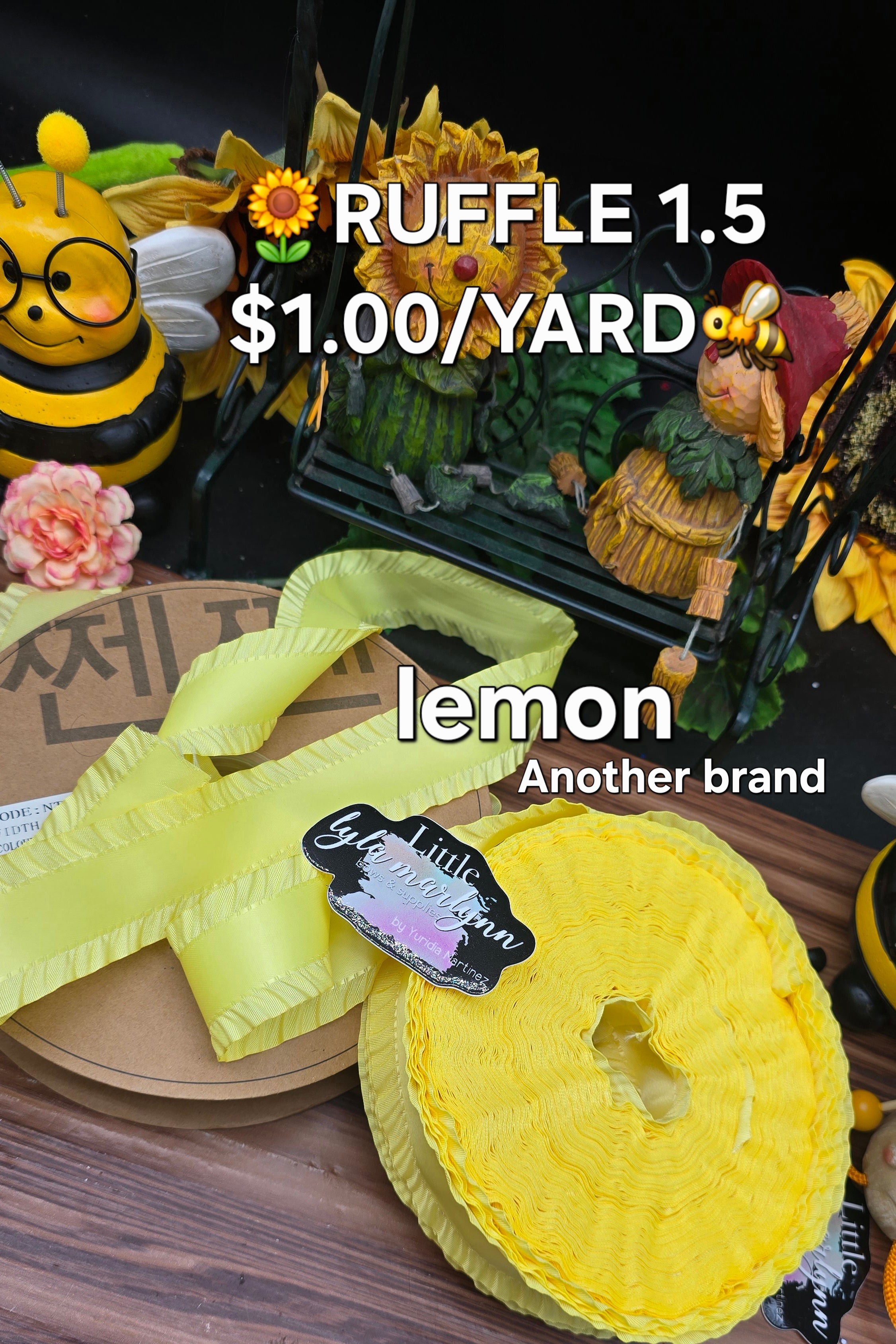 1.5' Ruffle lemon