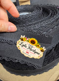 Edge scalloped  1.5" & 2.5" black