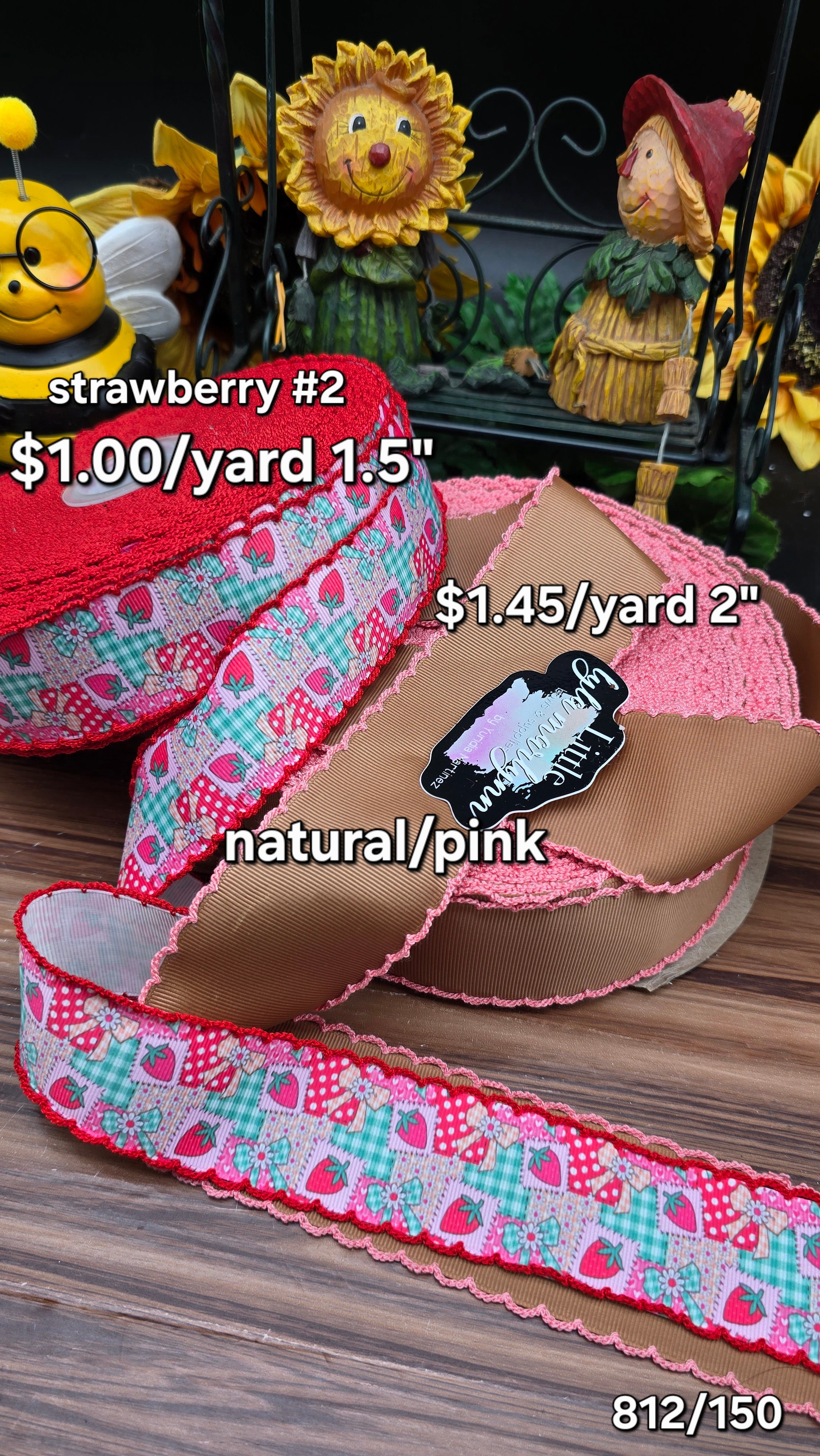 Moonstitch 1.5 & 2' strawberry and solid