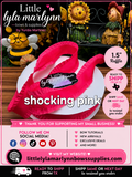 1.5' Ruffle/satin shocking pink