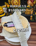 1.5' Ruffle cream