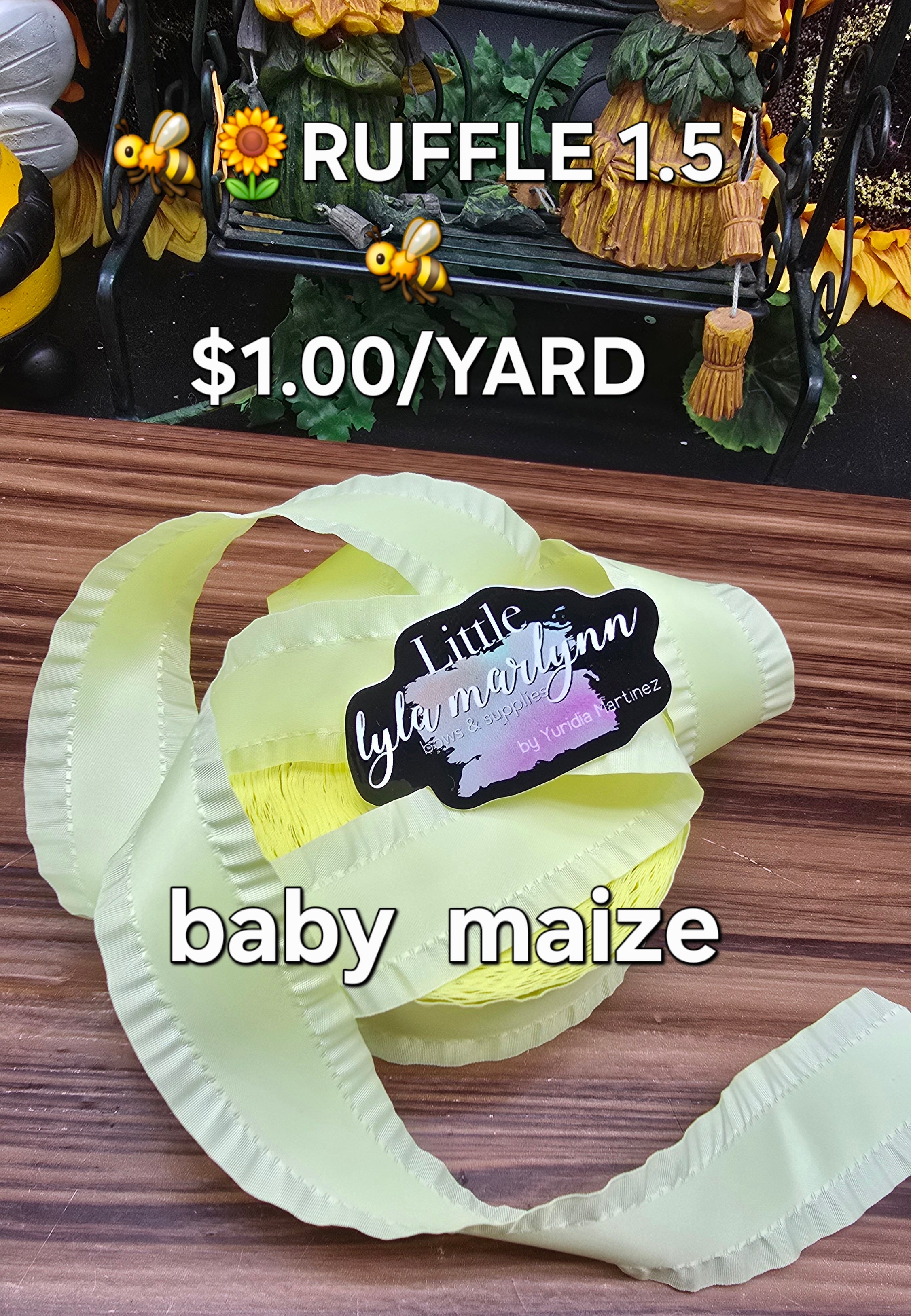 1.5' Ruffle baby maize