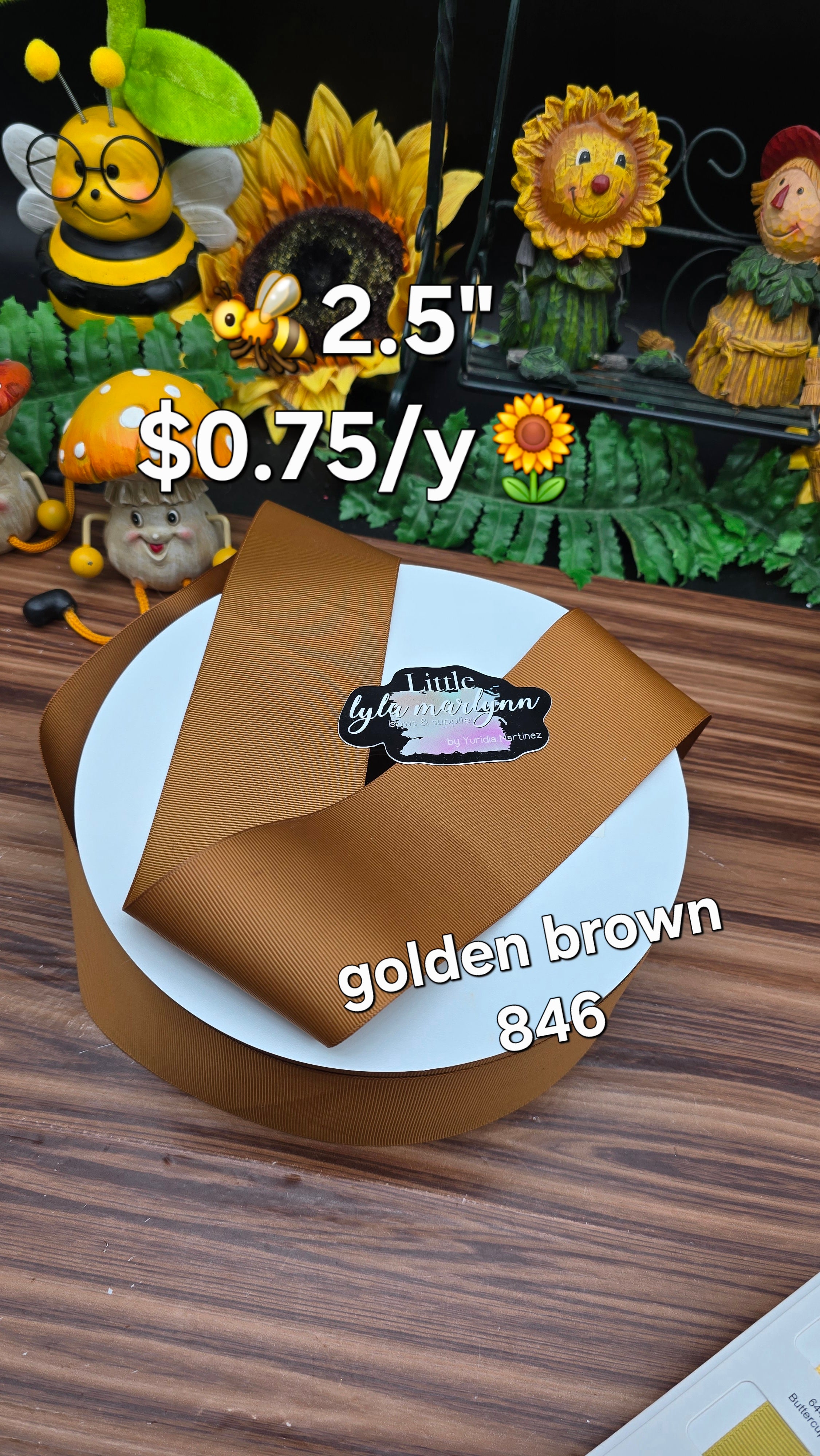 latte / golder brown/ raw silk 2.5' solid