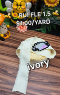 1.5' Ruffle ivory