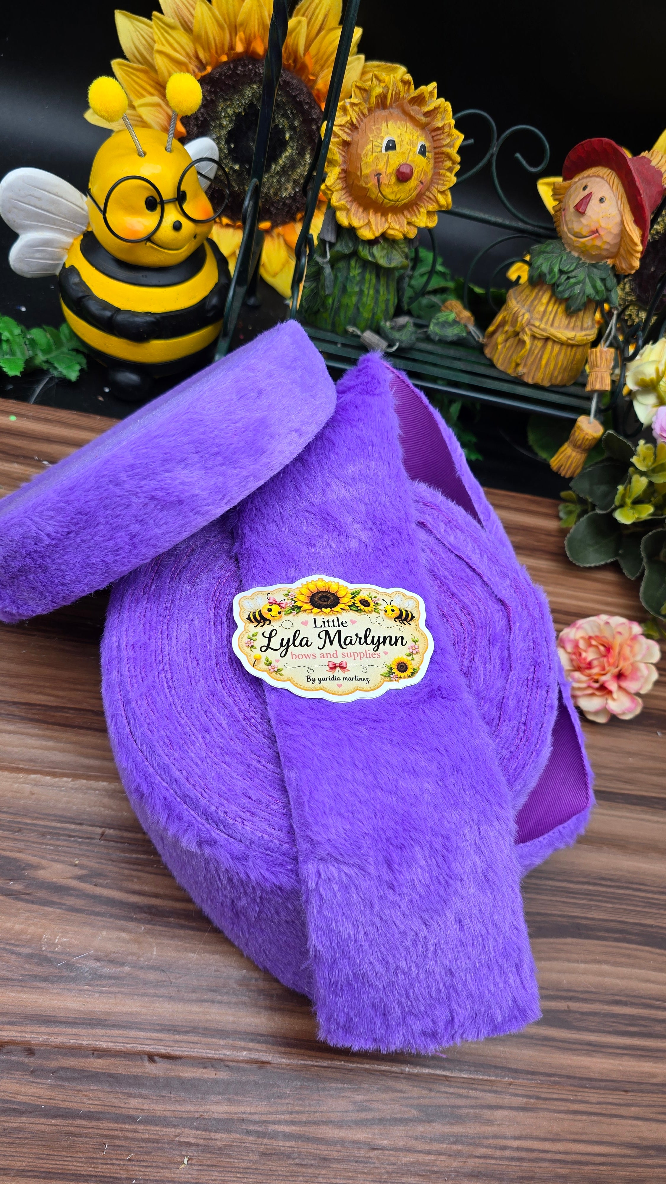 vibrant purple 3" puff
