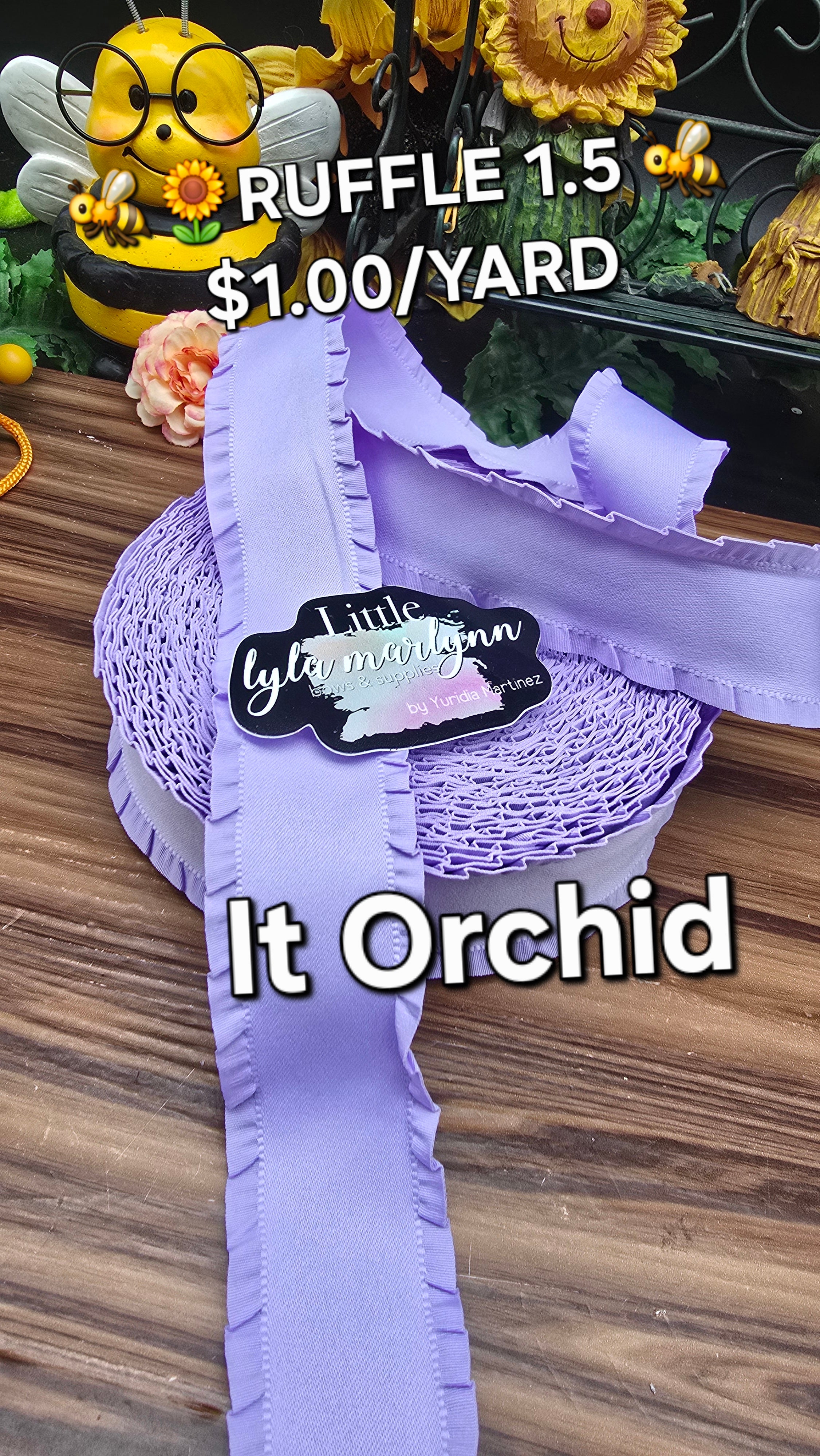 1.5' Ruffle Lt Orchid