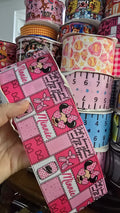 Mini ribbon print 3" grosgrain